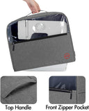 Sewing Machine Cloth Cover with Top Handle and Pockets - Heavy Duty Dust Cover for Most Standard Silai Singer Usha Jack Juki Brother Machines - Stitching Tailoring Silai Machine - Grey