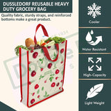 DOUBLE R BAGS Big Eco Cotton Canvas Shopping Bags For Carry Milk Grocery Fruits Vegetable With Reinforced Handles Jhola Bag - Kitchen Essential