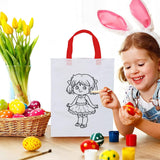 Kids DIY Birthday Party & Goodie Bag - Pack of 20 Reusable Non-Woven Return Gift Bags with Handle (White & Red)