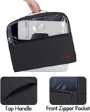 Sewing Machine Cloth Cover with Top Handle and Pockets - Heavy Duty Dust Cover for Most Standard Silai Singer Usha Jack Juki Brother Machines - Stitching Tailoring Silai Machine - Black