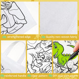 Double R Bags 24 Pcs Dinosaur Party Gift Bag for Boys - Dino Party Supplies | Color Your Own Bag