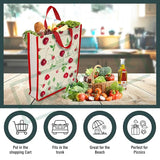 DOUBLE R BAGS Big Eco Cotton Canvas Shopping Bags For Carry Milk Grocery Fruits Vegetable With Reinforced Handles Jhola Bag - Kitchen Essential