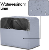 Sewing Machine Cloth Cover with Top Handle and Pockets - Heavy Duty Dust Cover for Most Standard Silai Singer Usha Jack Juki Brother Machines - Stitching Tailoring Silai Machine - Grey