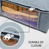 Premium Grey Saree Covers with Zip - Set of 6: Organize and Protect Your Sarees with Style!