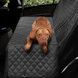 DOUBLE R BAGS Polyester Dog Car Seat Covers with Side Flap Pet Backseat Cover for Cars, Sedan and Suv'S - Waterproof Hammock Diamond Pattern Dog Seat Cover Black Large
