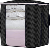 DOUBLE R BAGS Large Foldable Storage Bag Organizer Clothes Storage Container for Blanket Comforter Saree Toys Clothing Bedding with Durable Handles (Pack of 1)