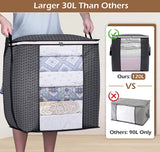 DOUBLE R BAGS Large Foldable Storage Bag Organizer Clothes Storage Container for Blanket Comforter Saree Toys Clothing Bedding with Durable Handles (Pack of 1)