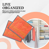 Double R Bags Set of 6 Foldable Saree Covers and Clothes Storage Bags with Transparent Top and Zippered Closure (Grey)