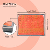 Double R Bags Set of 6 Foldable Saree Covers and Clothes Storage Bags with Transparent Top and Zippered Closure (Grey)