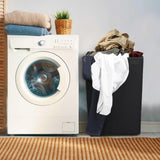 Double R Bags 72 L Foldable Laundry Basket With Lid Bag Hamper for Clothes Cum Collapsible Kids Room Toy Storage Organizer for Kids Room Large (Black) - Double R Bags