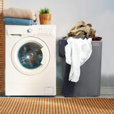 Double R Bags 72 L Foldable Laundry Basket With Lid Bag Hamper for Clothes Cum Collapsible Kids Room Toy Storage Organizer for Kids Room Large (Black) (Grey) - Double R Bags