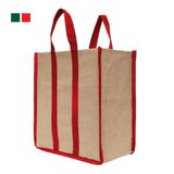 DOUBLE R BAGS Reusable Laminated Jute Grocery Shopping Bag - Double R Bags