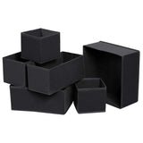 DOUBLE R BAGS No Smell Foldable Cloth Storage Cube with Drawers for Underwear Bras Socks Ties Scarves Set of 6 (Black) - Double R Bags