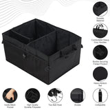 Car Trunk Organizer for Car SUV Storage With Handles Multi Pockets Organizers and Adjustable Dividers