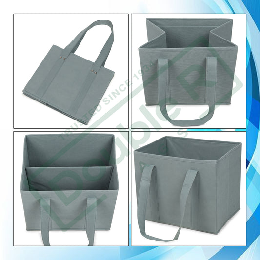 Reusable Grocery Shopping Bags Boxes Totes Foldable Heavy Duty Water Resistant Collapsible Storage Box Baskets Pack of 3