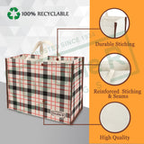 Cotton Canvas Grocery Shopping Bags for Carry Milk Fruits Vegetable with Reinforced Handles Pack of 3