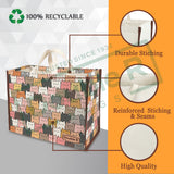 Cotton Canvas Grocery Shopping Bags for Carry Milk Fruits Vegetable with Reinforced Handles Pack of 3