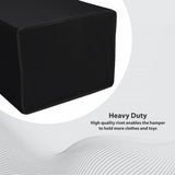 Double R Bags 72 L Foldable Laundry Basket With Lid Bag Hamper for Clothes Cum Collapsible Kids Room Toy Storage Organizer for Kids Room Large (Black) - Double R Bags