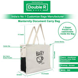 Double r Bags First Maternity/Diaper Bags Canvas Shoulder Carry Bag for Pregnant Women - Double R Bags