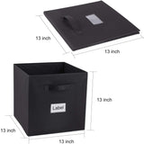 Double R Bags Storage Cubes Non-woven Fabric Storage Bins | Cube Storage Bins for Home and Office Medium Black Pack Of 2 - Double R Bags