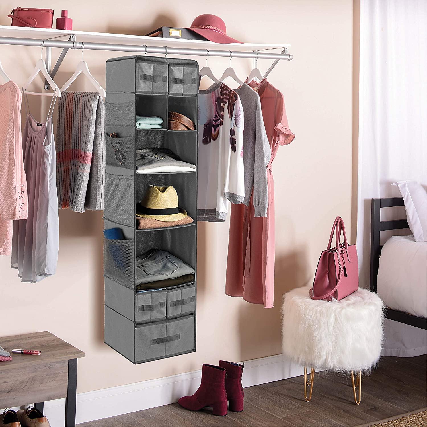 9 Shelf Hanging Closet Organizer India