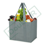 Reusable Grocery Shopping Bags Boxes Totes Foldable Heavy Duty Water Resistant Collapsible Storage Box Baskets Pack of 3