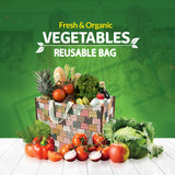 Cotton Canvas Grocery Shopping Bags for Carry Milk Fruits Vegetable with Reinforced Handles Pack of 3