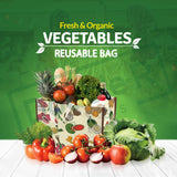 Cotton Canvas Grocery Shopping Bags for Carry Milk Fruits Vegetable with Reinforced Handles Pack of 3