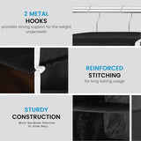 Hanging Closet Organizer With 6 Mesh Pockets Black