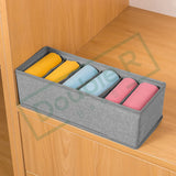 Sock Underwear Drawer Organizer Dividers, Collapsible Cabinet Closet Storage Boxes Set of 3