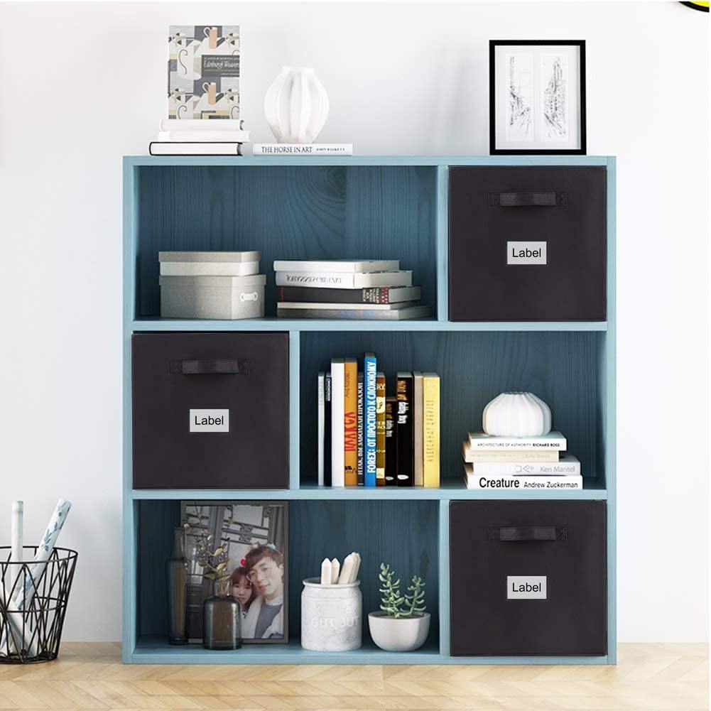 Double R Bags Storage Cubes Non-woven Fabric Storage Bins | Cube Storage Bins for Home and Office Medium Black Pack Of 2 - Double R Bags