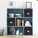 Double R Bags Storage Cubes Non-woven Fabric Storage Bins | Cube Storage Bins for Home and Office Medium Black Pack Of 2 - Double R Bags