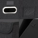 Storage Box Container Bins with Covers and Metal Handles for Office