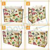 Cotton Canvas Grocery Shopping Bags for Carry Milk Fruits Vegetable with Reinforced Handles Pack of 3