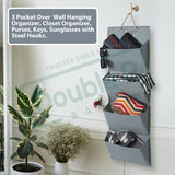 Collapsible Fabric 4-Layered Pocket Wall Door Cloth Wardrobe Hanging