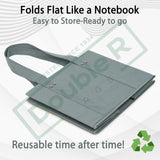 Reusable Grocery Shopping Bags Boxes Totes Foldable Heavy Duty Water Resistant Collapsible Storage Box Baskets Pack of 3