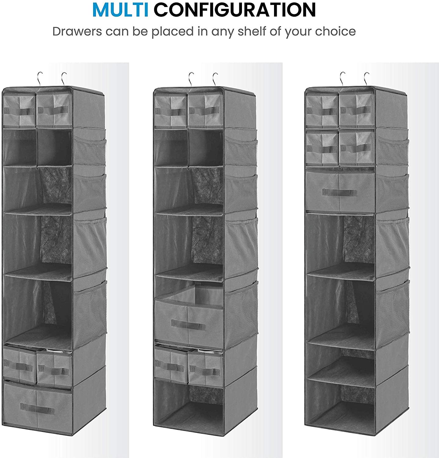 Hanging Closet Organizer Gray