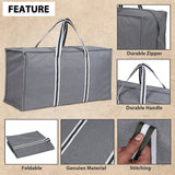 Double R Bags Heavy Duty Storage Bag Blanket Clothes Organizer, Comforter, Bedroom Closet, Dorm Room Essentials, Strong Materials Extra Large