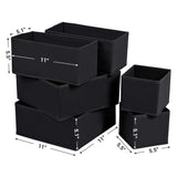 DOUBLE R BAGS No Smell Foldable Cloth Storage Cube with Drawers for Underwear Bras Socks Ties Scarves Set of 3 (Black) - Double R Bags
