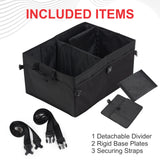 Car Trunk Organizer for Car SUV Storage With Handles Multi Pockets Organizers and Adjustable Dividers