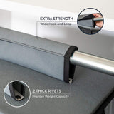 DOUBLE R BAGS Hanging Closet Organizer 6 Shelf and 5 Clothes Drawers Grey - Double R Bags