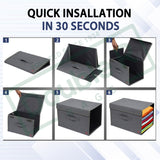 Polyester Fabric Foldable Cloth Storage Wardrobe Organizer with Cover Lid For T-shirts , Shirts and Clothes Pack of 1