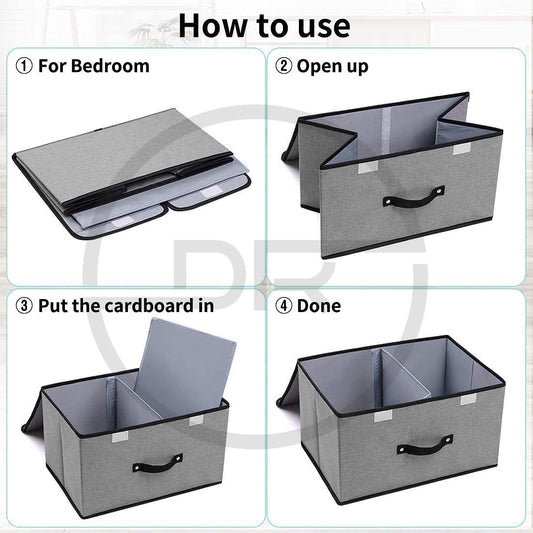 Foldable Rectangular Stackable Storage Bins/Closet Organizer
