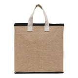 DOUBLE R BAGS Jute Shopping bags with Dual Zippers (Natural Color) - Double R Bags