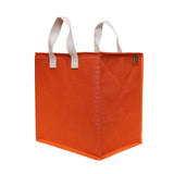 DOUBLE R BAGS Jute Shopping bags with Dual Zippers (Orange) - Double R Bags