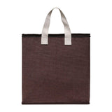 DOUBLE R BAGS Jute Shopping bags with Dual Zippers (Brown) - Double R Bags
