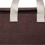 DOUBLE R BAGS Jute Shopping bags with Dual Zippers (Brown) - Double R Bags