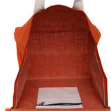 DOUBLE R BAGS Jute Shopping bags with Dual Zippers (Orange) - Double R Bags