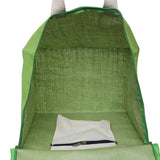 DOUBLE R BAGS Jute Shopping bags with Dual Zippers (Green) - Double R Bags