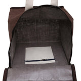 DOUBLE R BAGS Jute Shopping bags with Dual Zippers (Brown) - Double R Bags